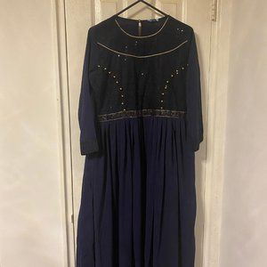 Navy Blue Anarkali Suit